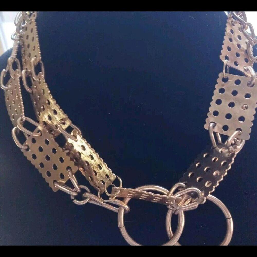 Vintage Gold Tone Metal Chain Belt. Approx 36in. Adjustable. Lightweight. Retro